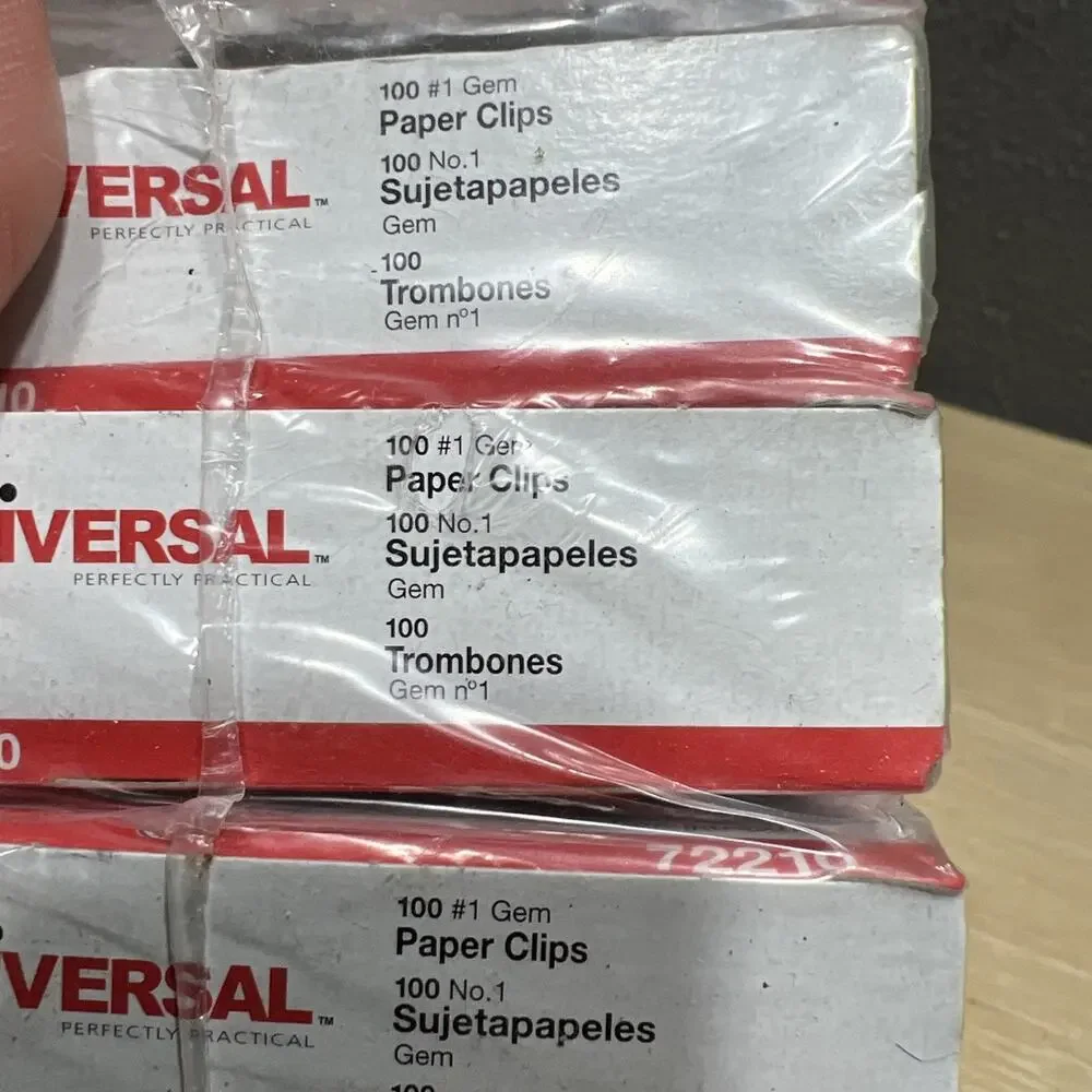 (10 Pack) Universal Paper Clips, Small (No. 1), Silver, 100/each Box 72210